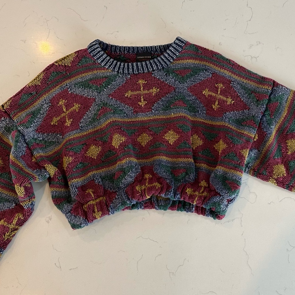 Urban Outfitters Handknitted Structure Cropped Sweater Women's Small